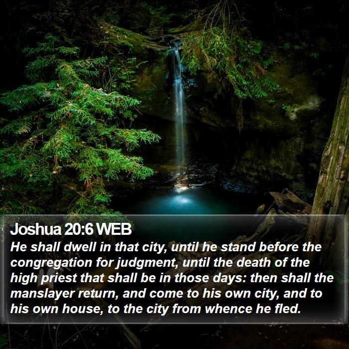 Joshua 20:6 WEB Bible Study