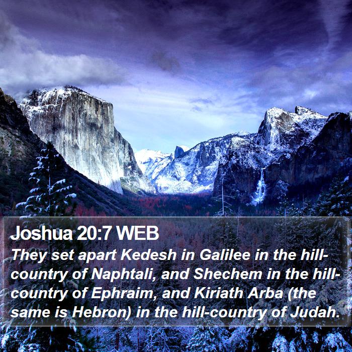 Joshua 20:7 WEB Bible Study