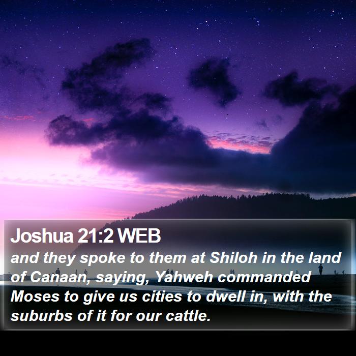 Joshua 21:2 WEB Bible Study