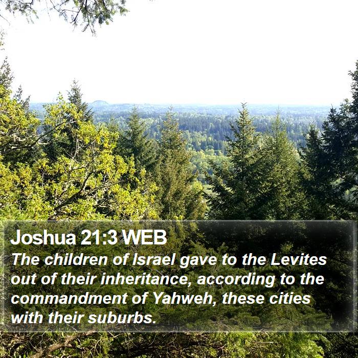 Joshua 21:3 WEB Bible Study