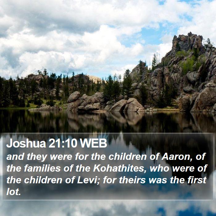 Joshua 21:10 WEB Bible Study