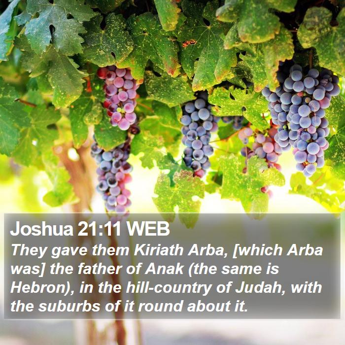 Joshua 21:11 WEB Bible Study