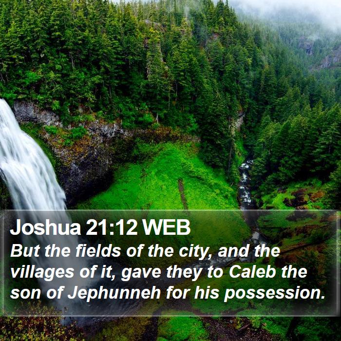 Joshua 21:12 WEB Bible Study