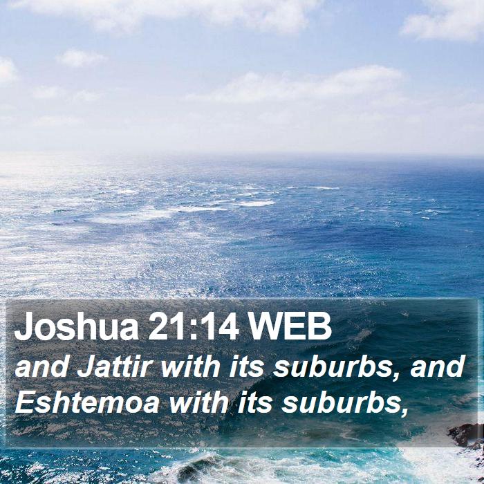 Joshua 21:14 WEB Bible Study