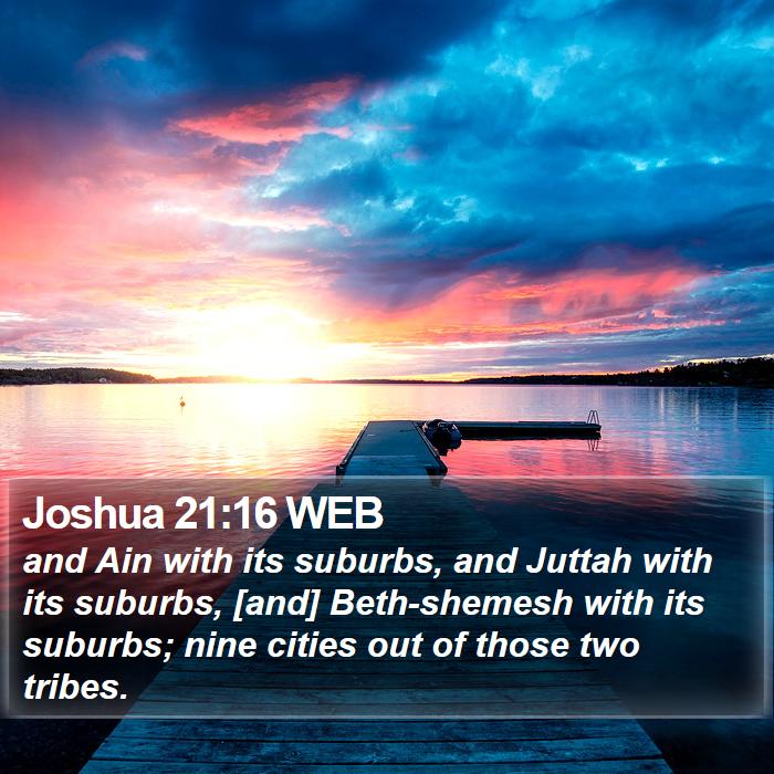 Joshua 21:16 WEB Bible Study