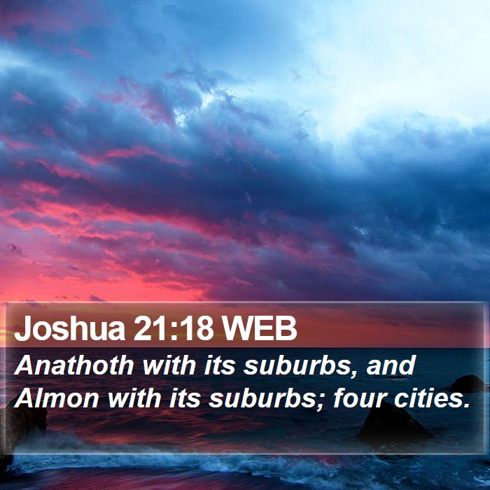 Joshua 21:18 WEB Bible Study