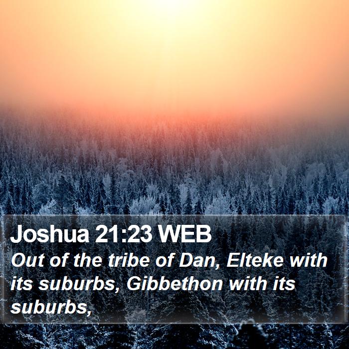 Joshua 21:23 WEB Bible Study