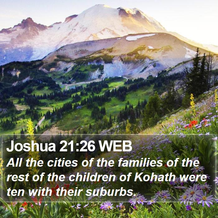 Joshua 21:26 WEB Bible Study