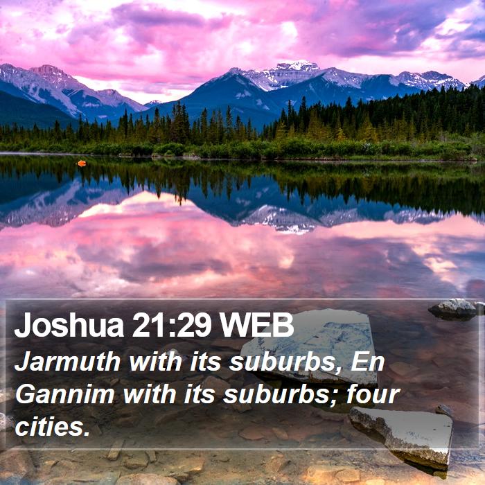 Joshua 21:29 WEB Bible Study