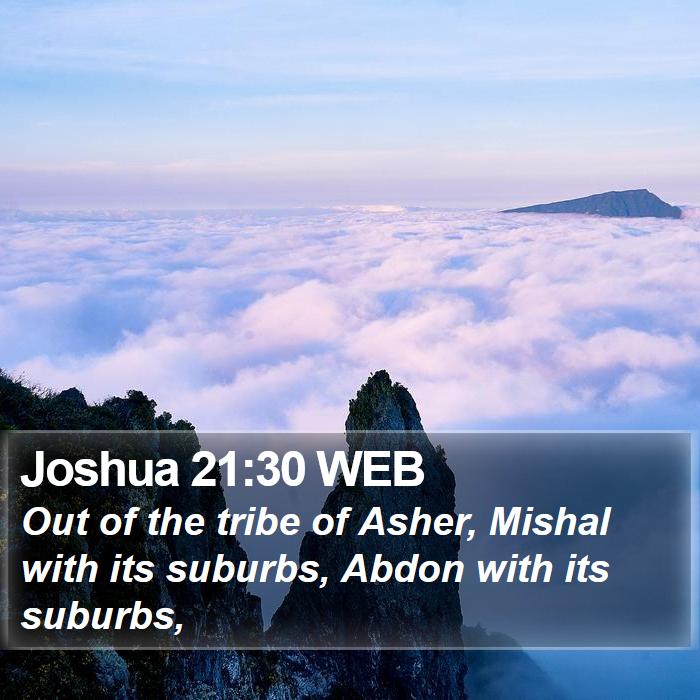 Joshua 21:30 WEB Bible Study