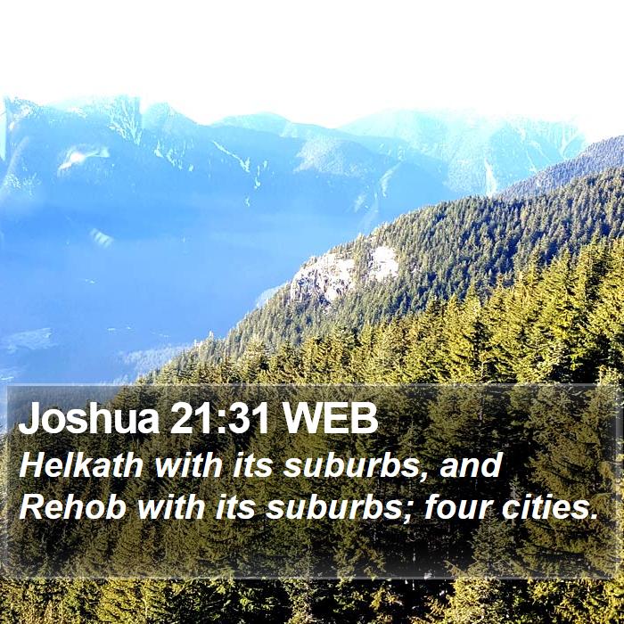 Joshua 21:31 WEB Bible Study