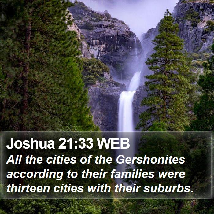 Joshua 21:33 WEB Bible Study