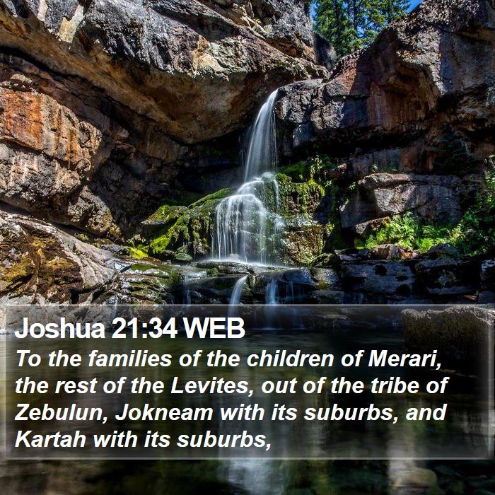 Joshua 21:34 WEB Bible Study