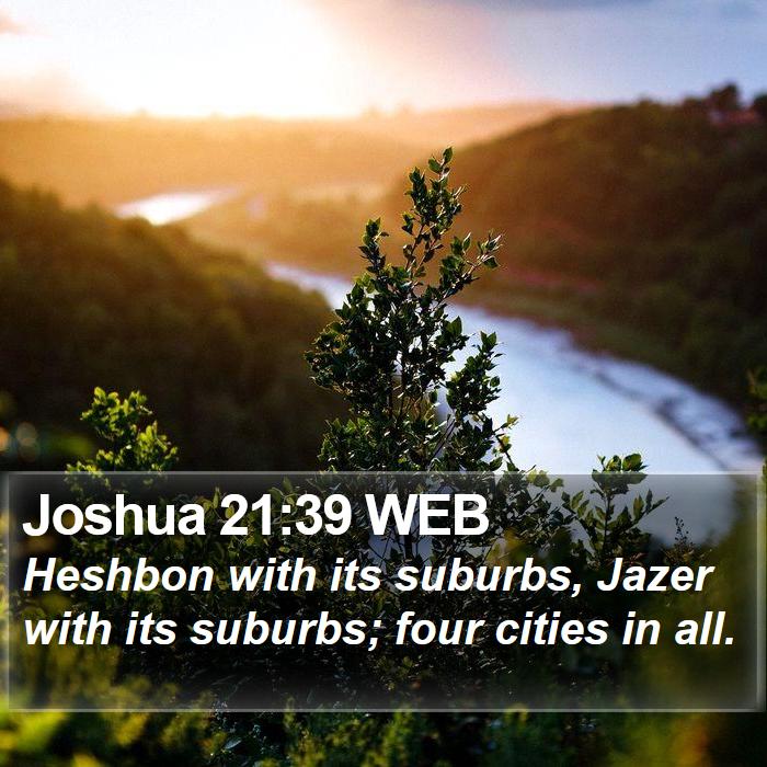 Joshua 21:39 WEB Bible Study