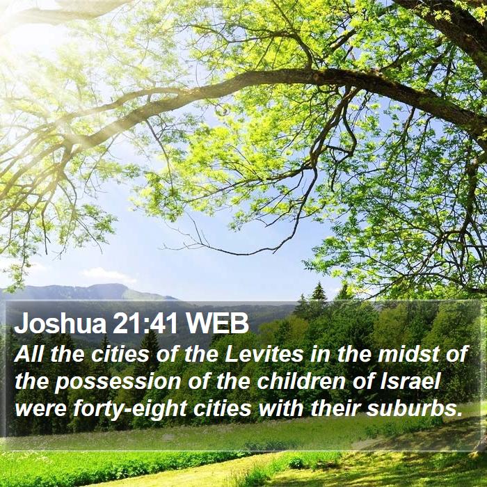 Joshua 21:41 WEB Bible Study