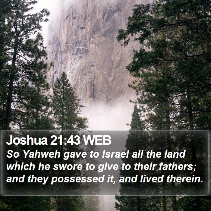 Joshua 21:43 WEB Bible Study