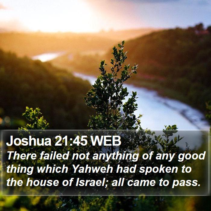 Joshua 21:45 WEB Bible Study