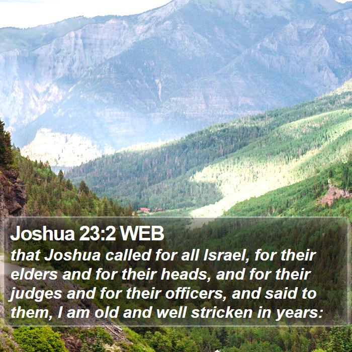 Joshua 23:2 WEB Bible Study