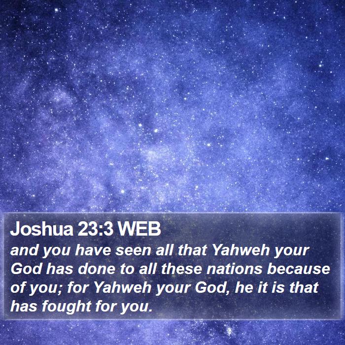 Joshua 23:3 WEB Bible Study