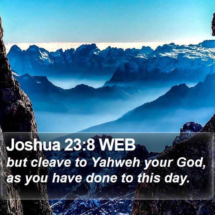 Joshua 23:8 WEB Bible Study