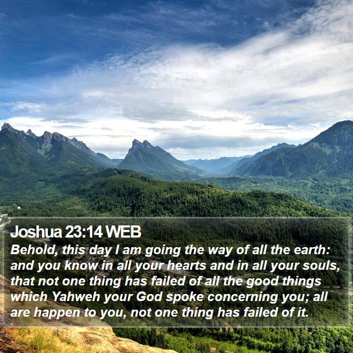 Joshua 23:14 WEB Bible Study