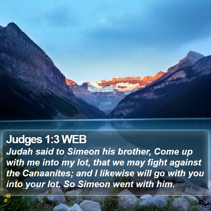 Judges 1:3 WEB Bible Study