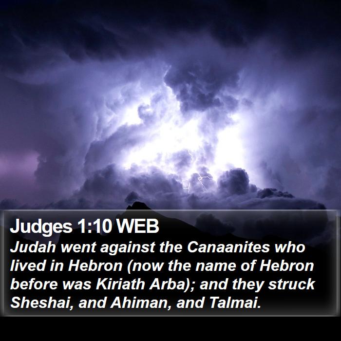 Judges 1:10 WEB Bible Study