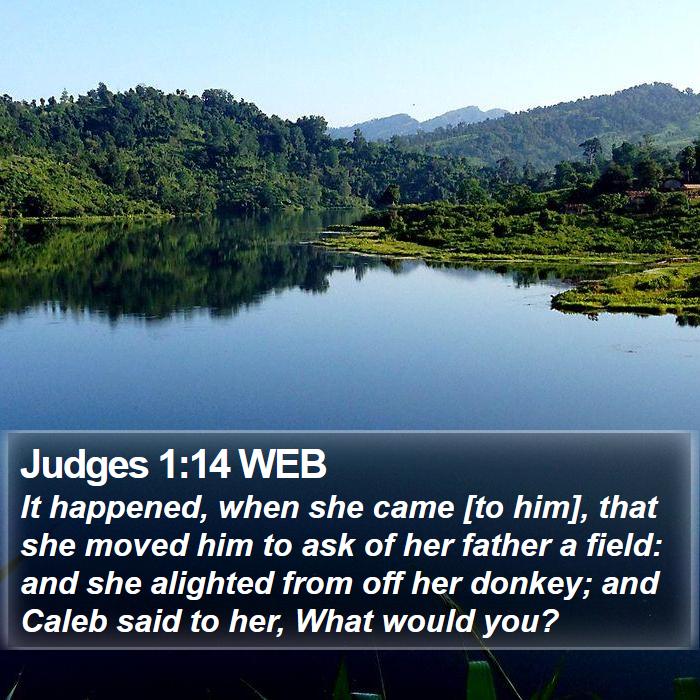 Judges 1:14 WEB Bible Study