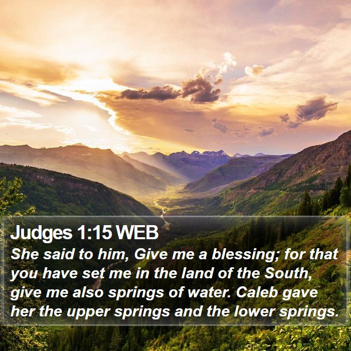 Judges 1:15 WEB Bible Study