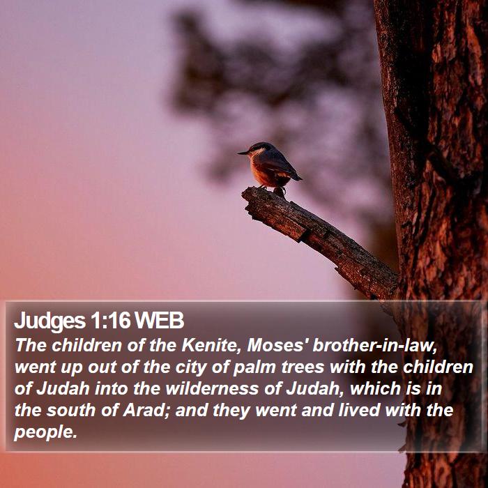 Judges 1:16 WEB Bible Study