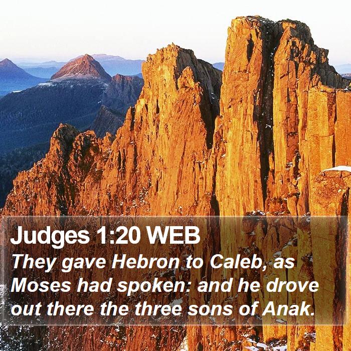 Judges 1:20 WEB Bible Study