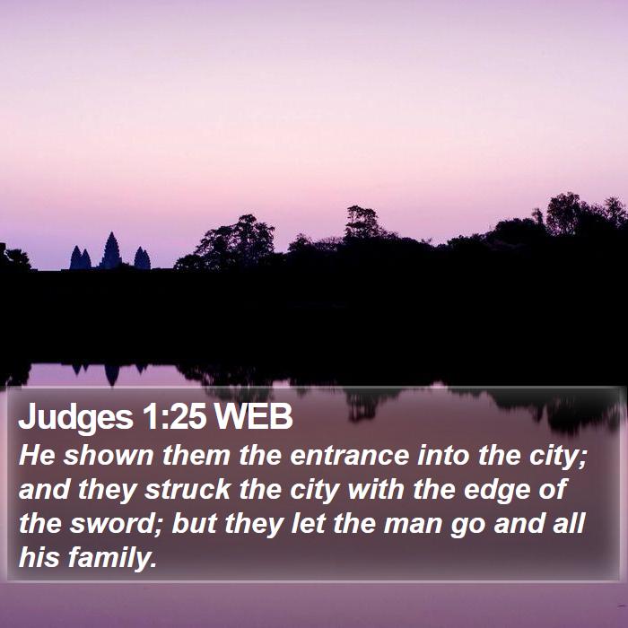 Judges 1:25 WEB Bible Study