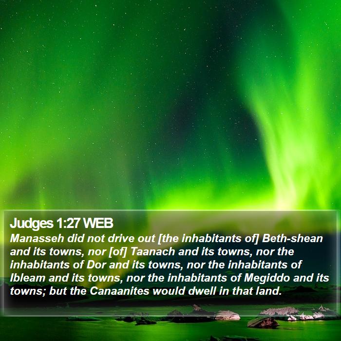 Judges 1:27 WEB Bible Study