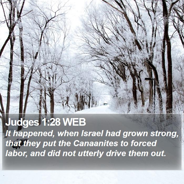 Judges 1:28 WEB Bible Study