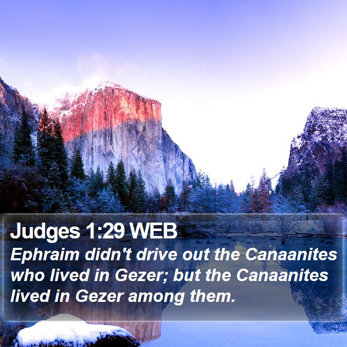 Judges 1:29 WEB Bible Study