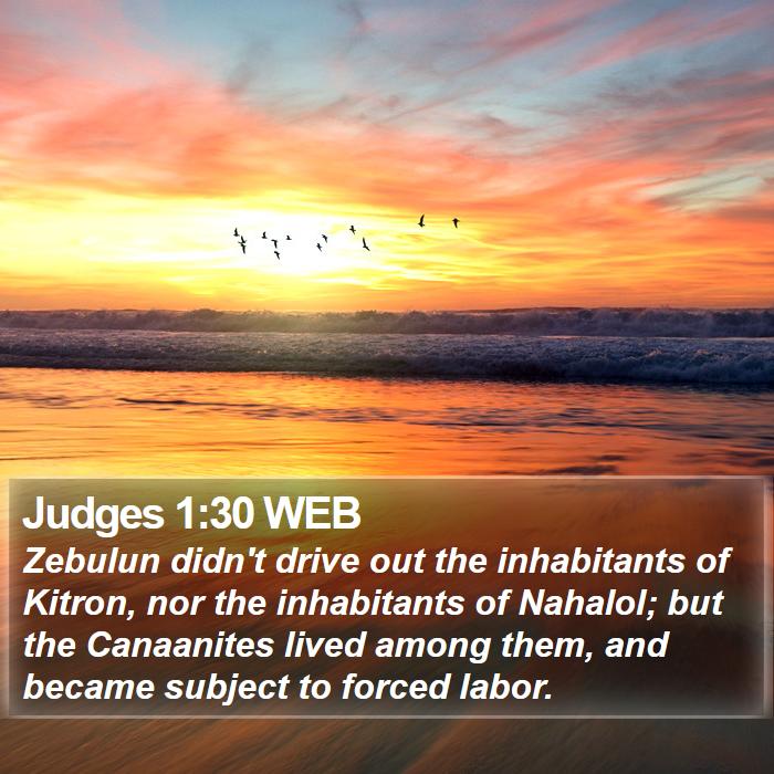 Judges 1:30 WEB Bible Study