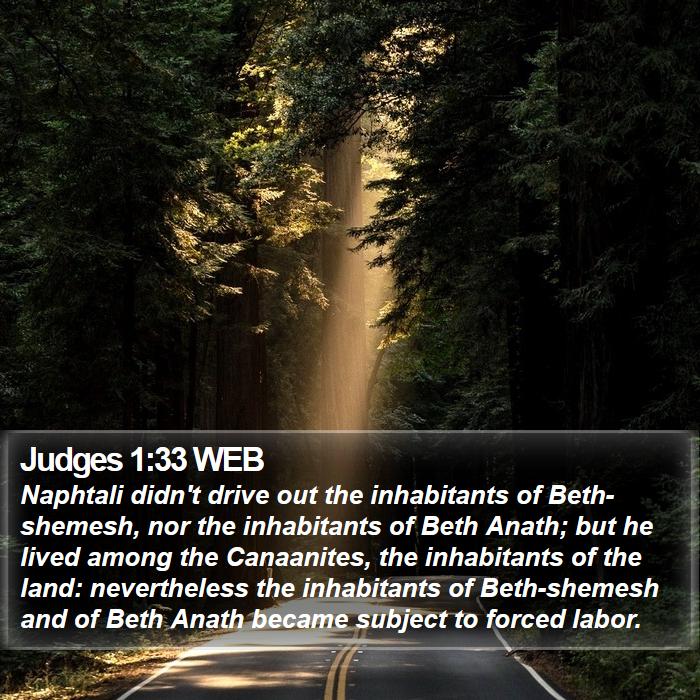 Judges 1:33 WEB Bible Study