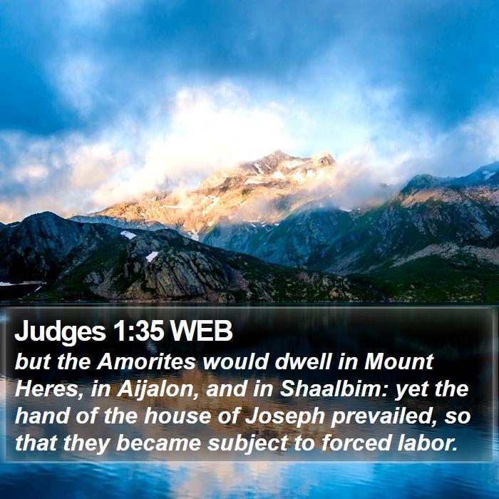 Judges 1:35 WEB Bible Study