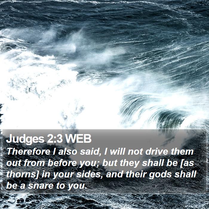 Judges 2:3 WEB Bible Study