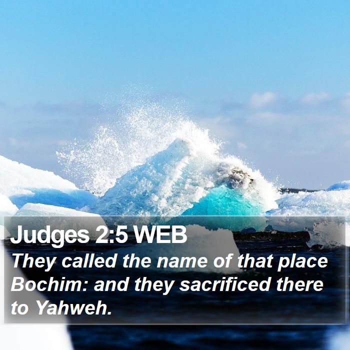 Judges 2:5 WEB Bible Study