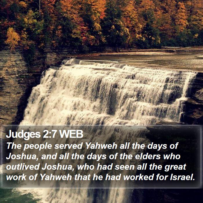 Judges 2:7 WEB Bible Study