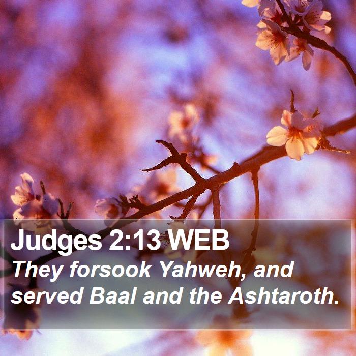 Judges 2:13 WEB Bible Study