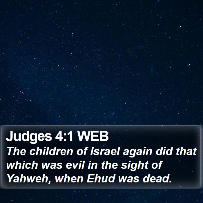 Judges 4:1 WEB Bible Study