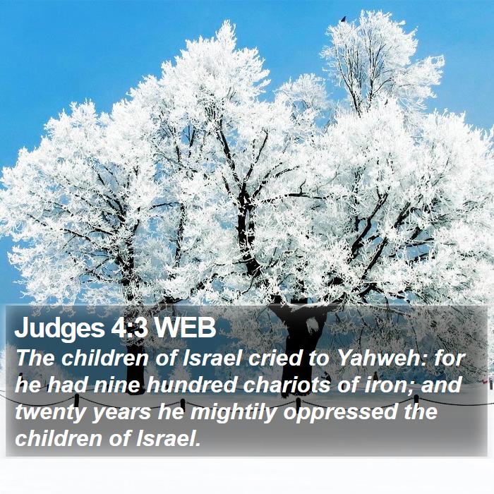 Judges 4:3 WEB Bible Study