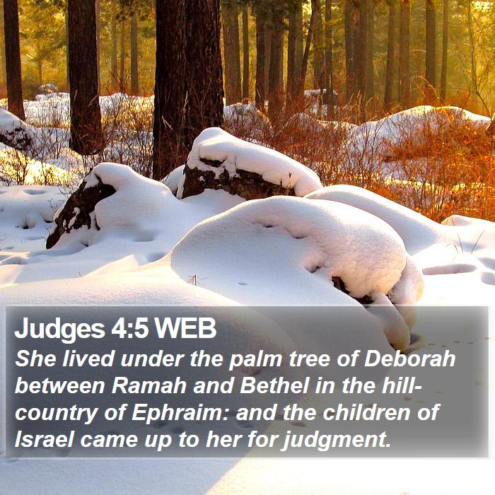 Judges 4:5 WEB Bible Study