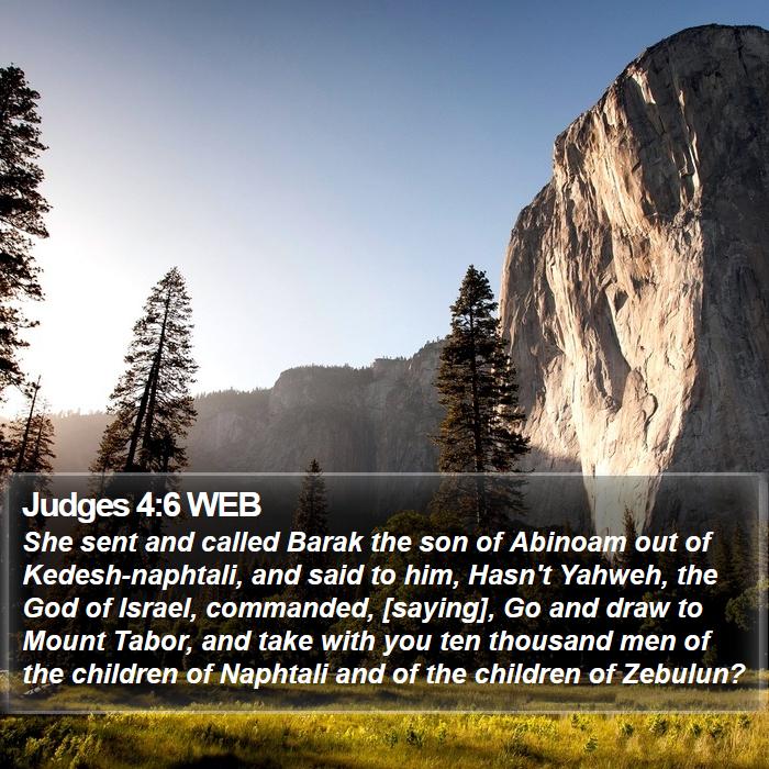 Judges 4:6 WEB Bible Study