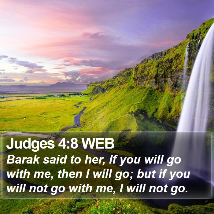 Judges 4:8 WEB Bible Study