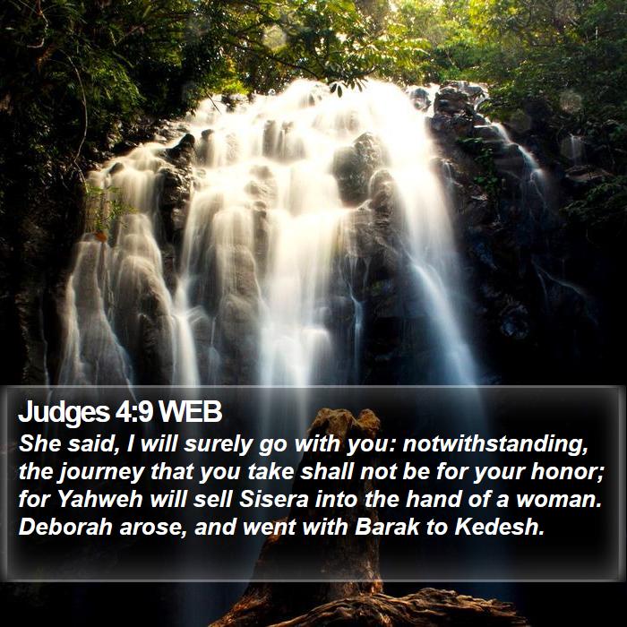 Judges 4:9 WEB Bible Study