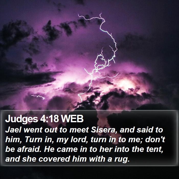 Judges 4:18 WEB Bible Study