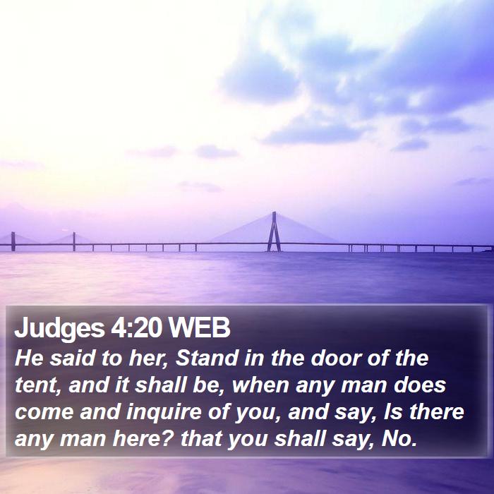 Judges 4:20 WEB Bible Study